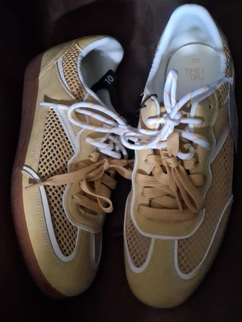 Time And Tru Women's Yellow Mesh Casual Sneakers Size 10